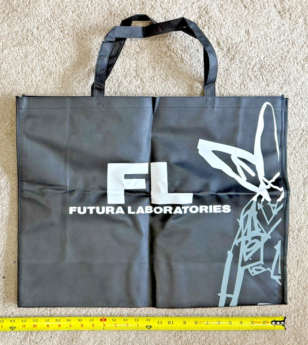 HUGE FUTURA 2000 LABORATORIES BLACK TOTE BAG POINTMAN FL NY LA GRAFFITI RCNSTRCT