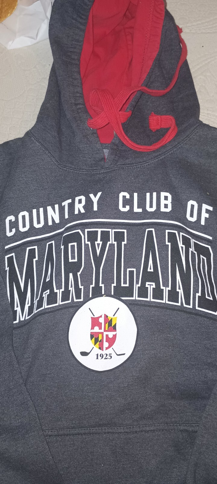 Country Club Of Maryland Established 1925 Hoodie Pullover Size Small