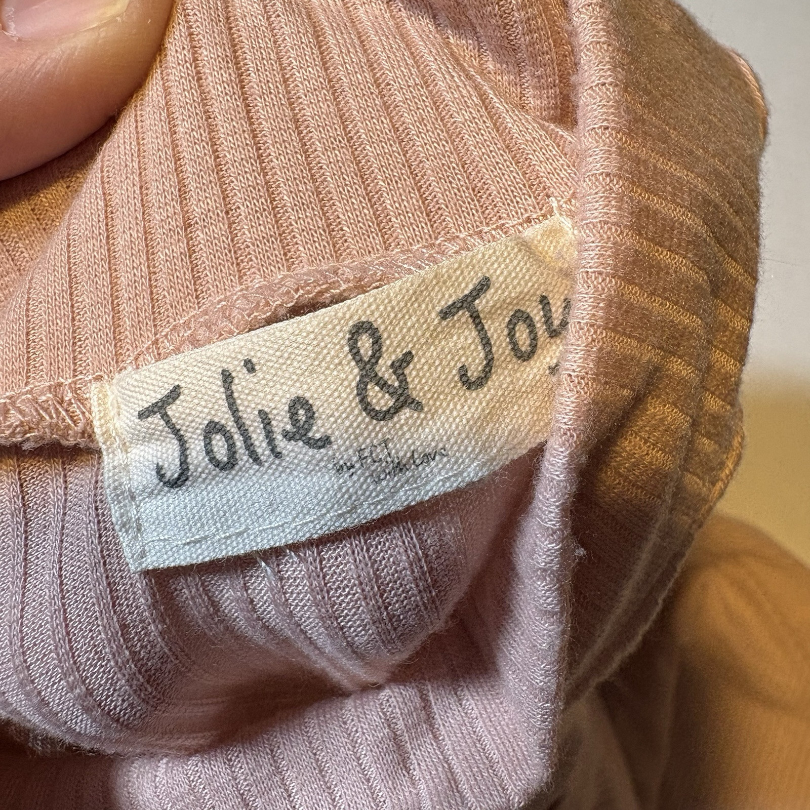 Jolie & Joy Pink Peplum High Neck Blouse Sz M A3155