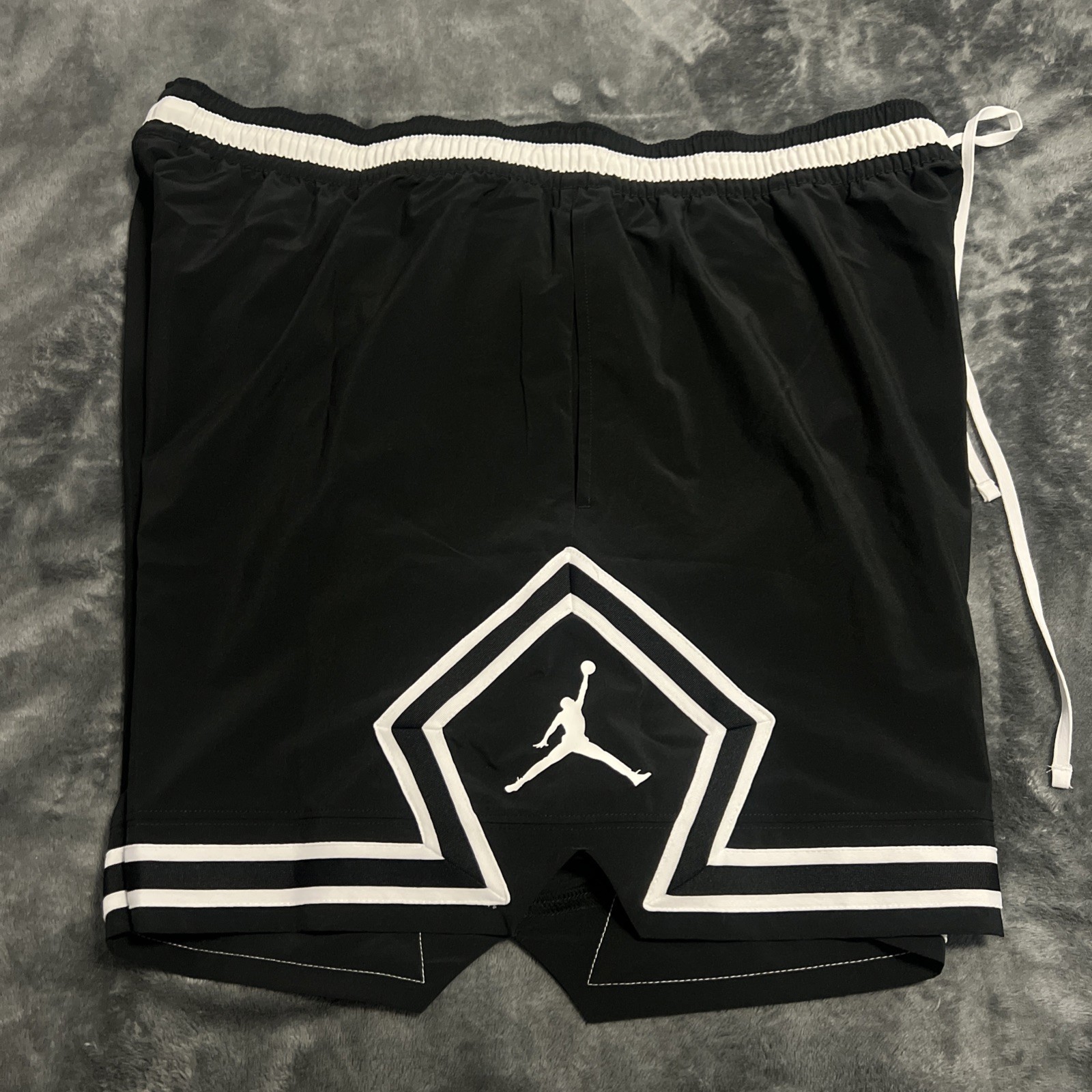 XL Jordan Shorts Men’s Black Nike Air Dri-Fit Sport Diamond Woven FQ2989-010