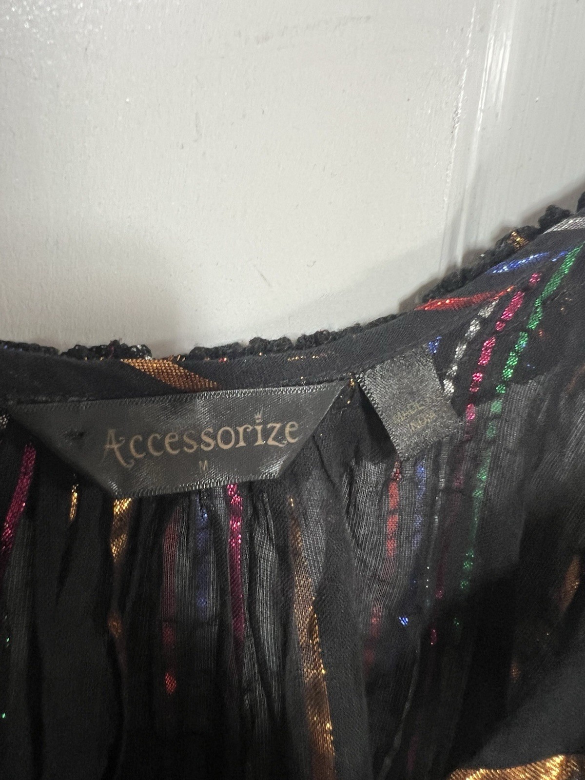 Monsoon Accessorize Beach Rainbow Shiny Dress UK Size Medium