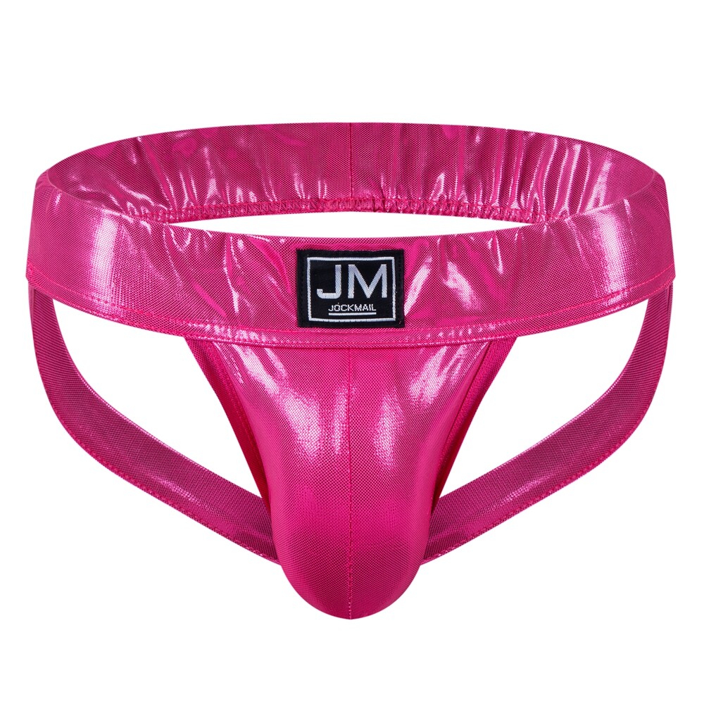 JOCKMAIL Men’s Soft PU Leather Sexy Briefs Jock Strap Sports Gay Pouch Underwear
