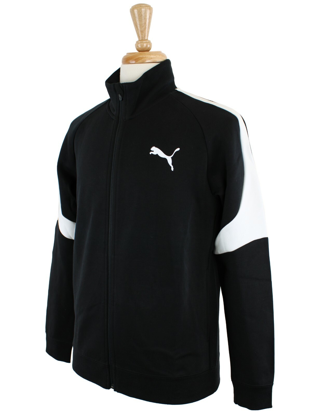 Puma Evostripe Men’s Core Track Jacket Full Zip, 4 Pockets, Black/White