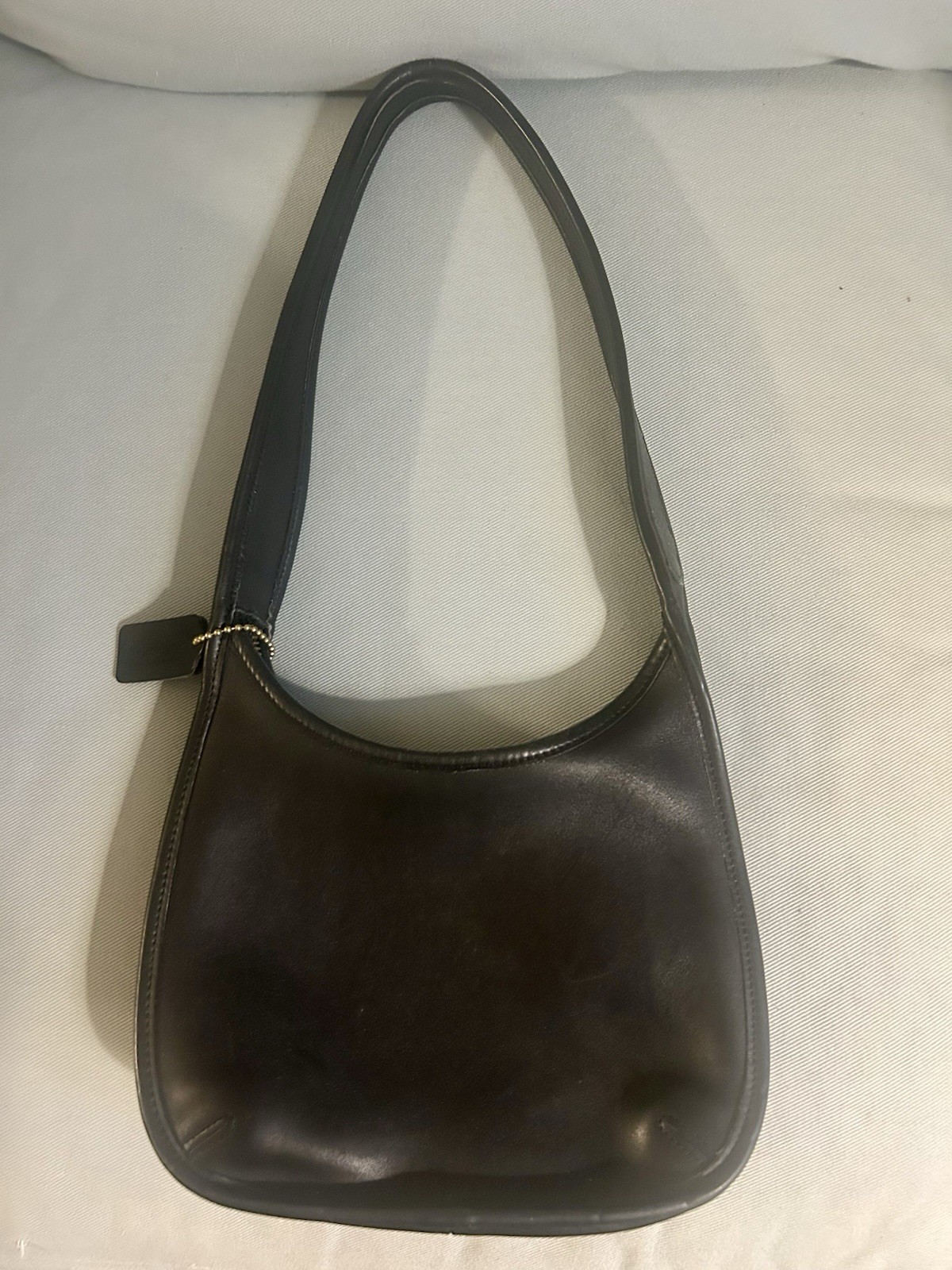 Vintage COACH Ergo Mini Zip Leather Black Coach 9020 Shoulder Bag Purse Rare