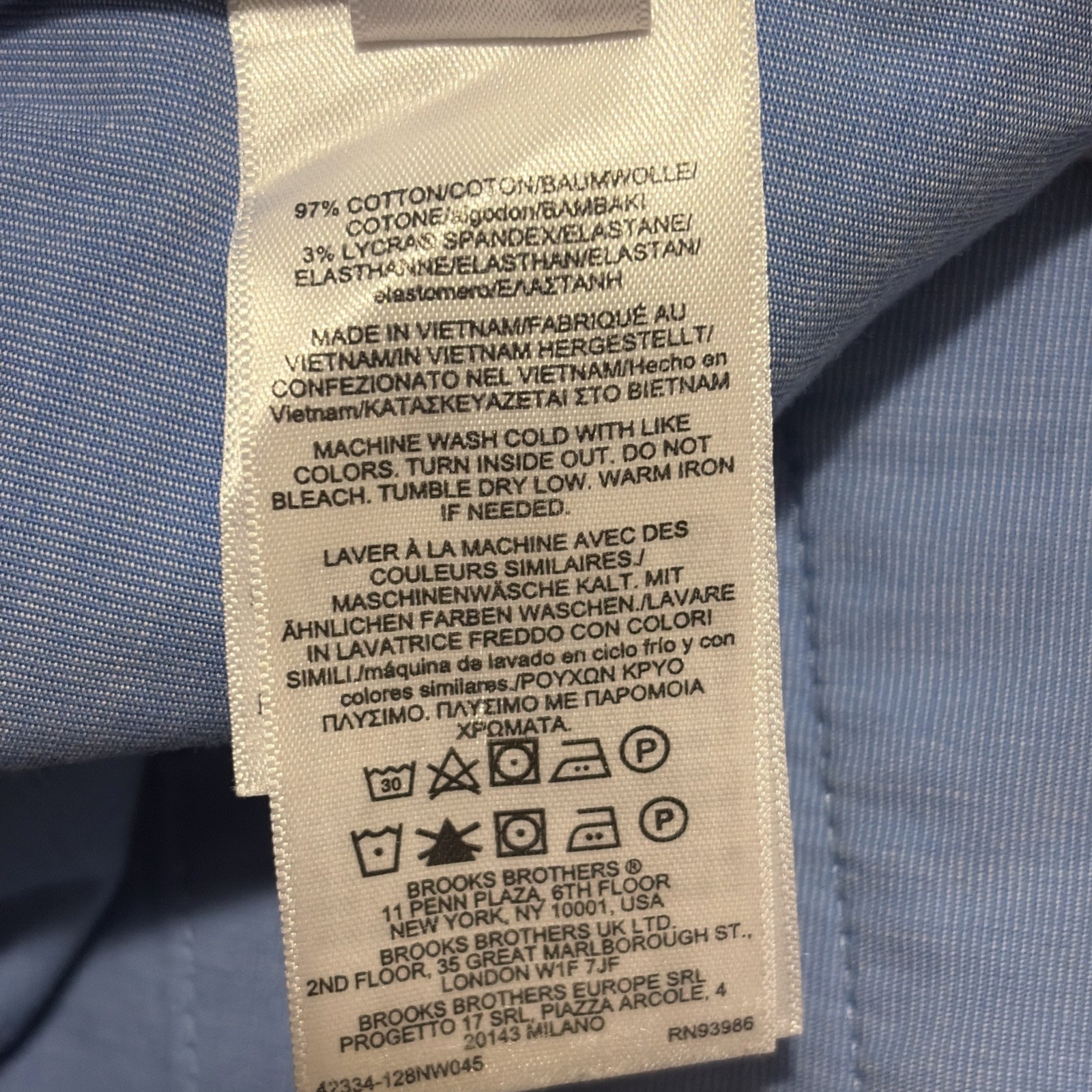 BROOKS BROTHERS Clark Fit Stretch Lightweight Khaki Advantage Chino Pants 40×30