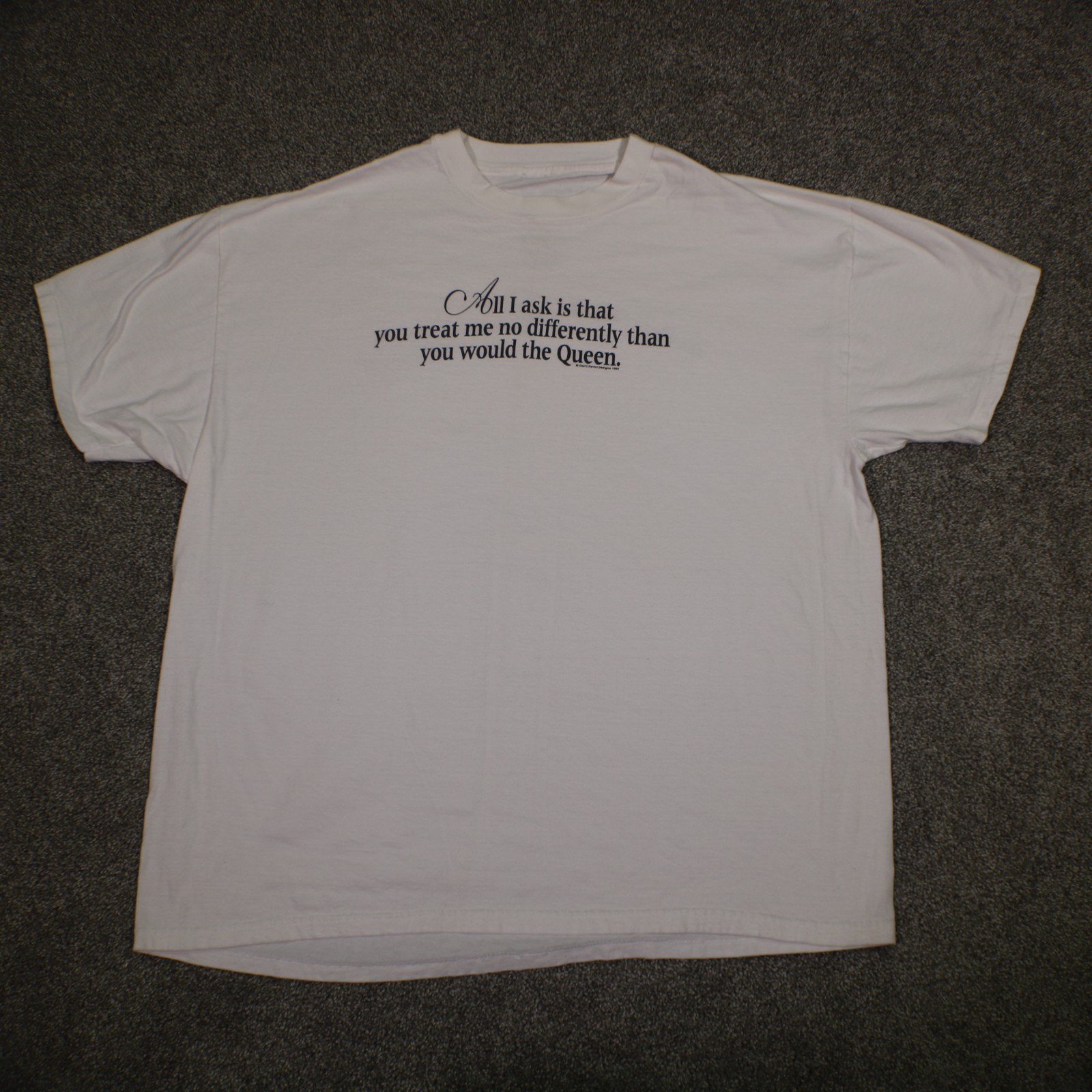VTG 90s Don’t Panic Tshirt Single Stitch Made in USA White Womens XL Funny Tee
