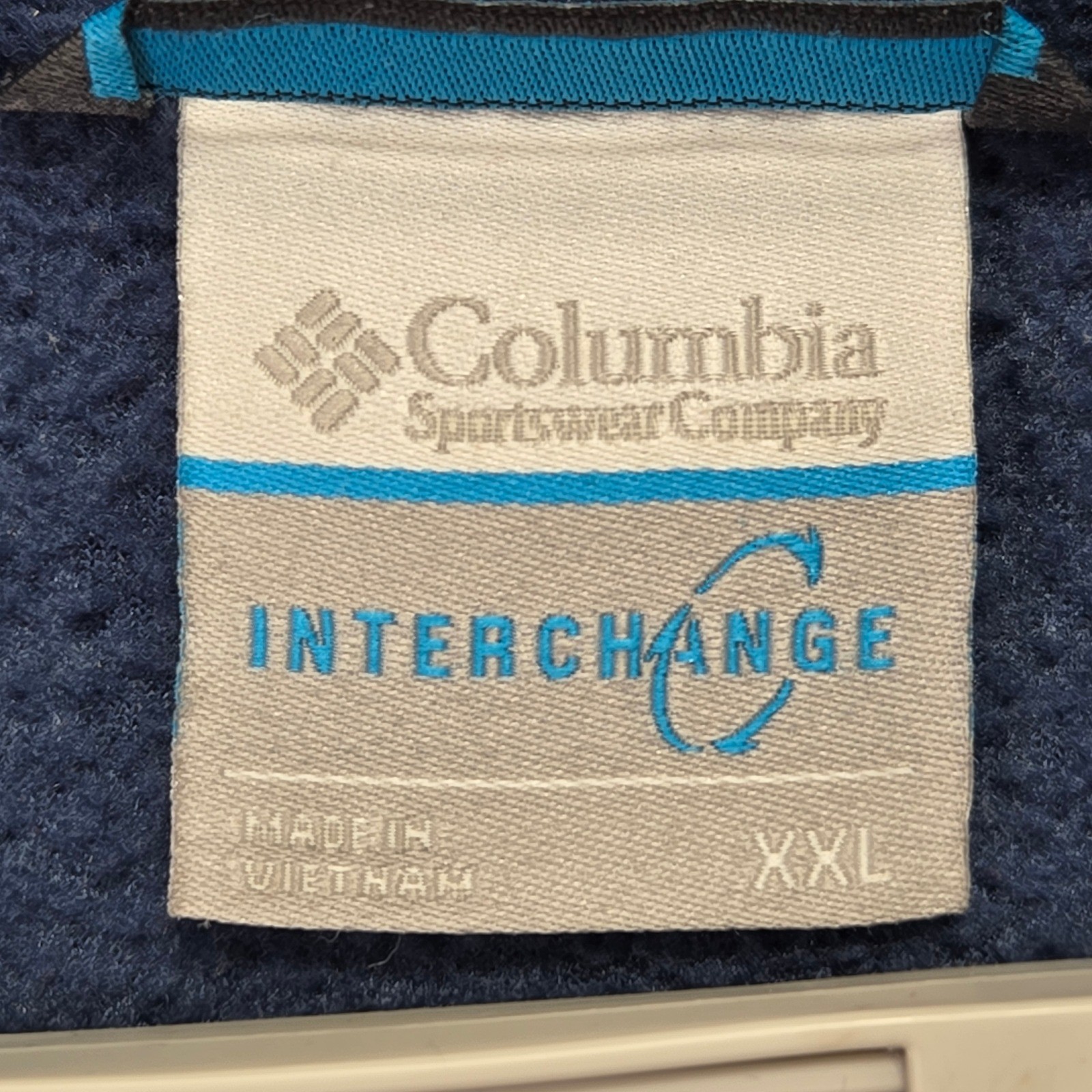 Columbia Interchange 3-in-1 Jacket Mens XXL Navy Blue Waterproof Shell Fleece