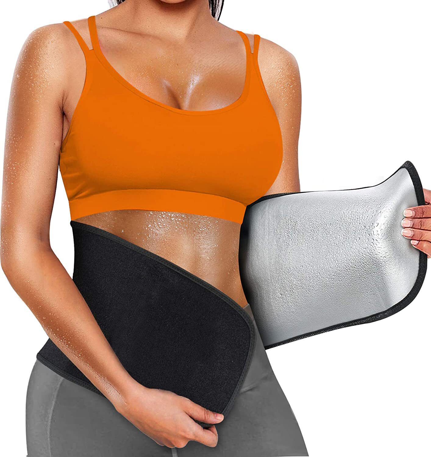 Waist Trimmer for Women & Mens Waist Trainer Sweat Belt Body Shaper Gym Workout