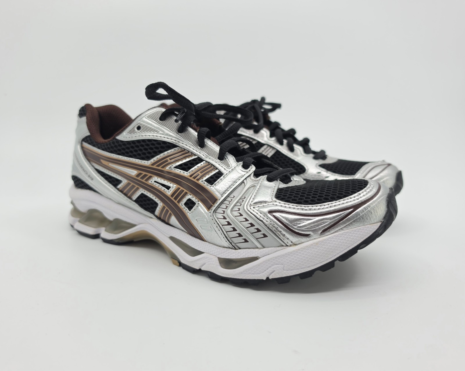 ASICS GEL-Kayano 14 Black Coffee Silver 1201A019 Mens 8.5 Womens 10