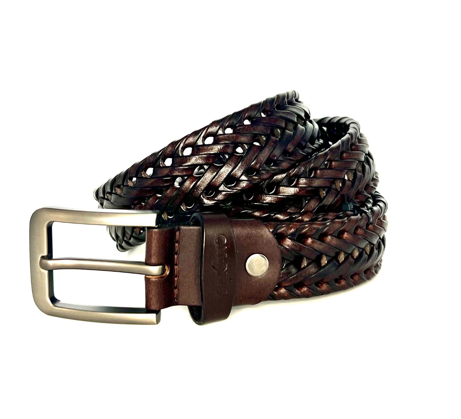 Men’s Belt Leather Handmade Braided 1 1/2″ fully adjustable