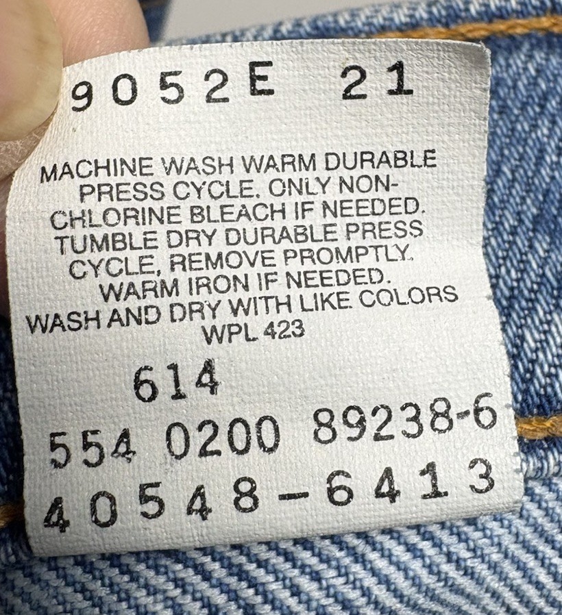 Levi’s 540 Brown Tab Vintage Blue Jeans Men’s Denim Flex Size 36 X 30