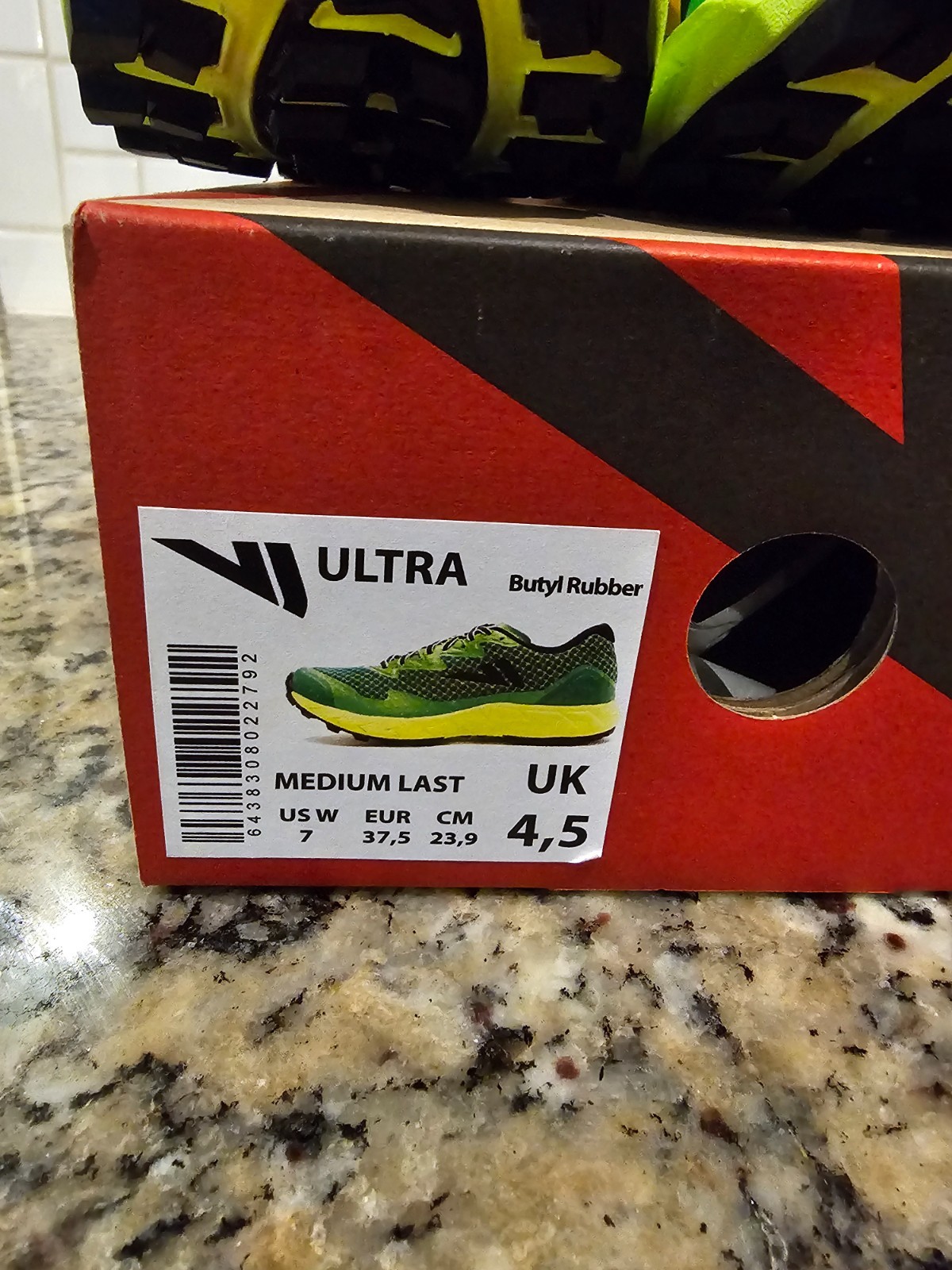 SIZE 7W, VJ trail running shoes Made in Finland, MADE WITH KEVLAR