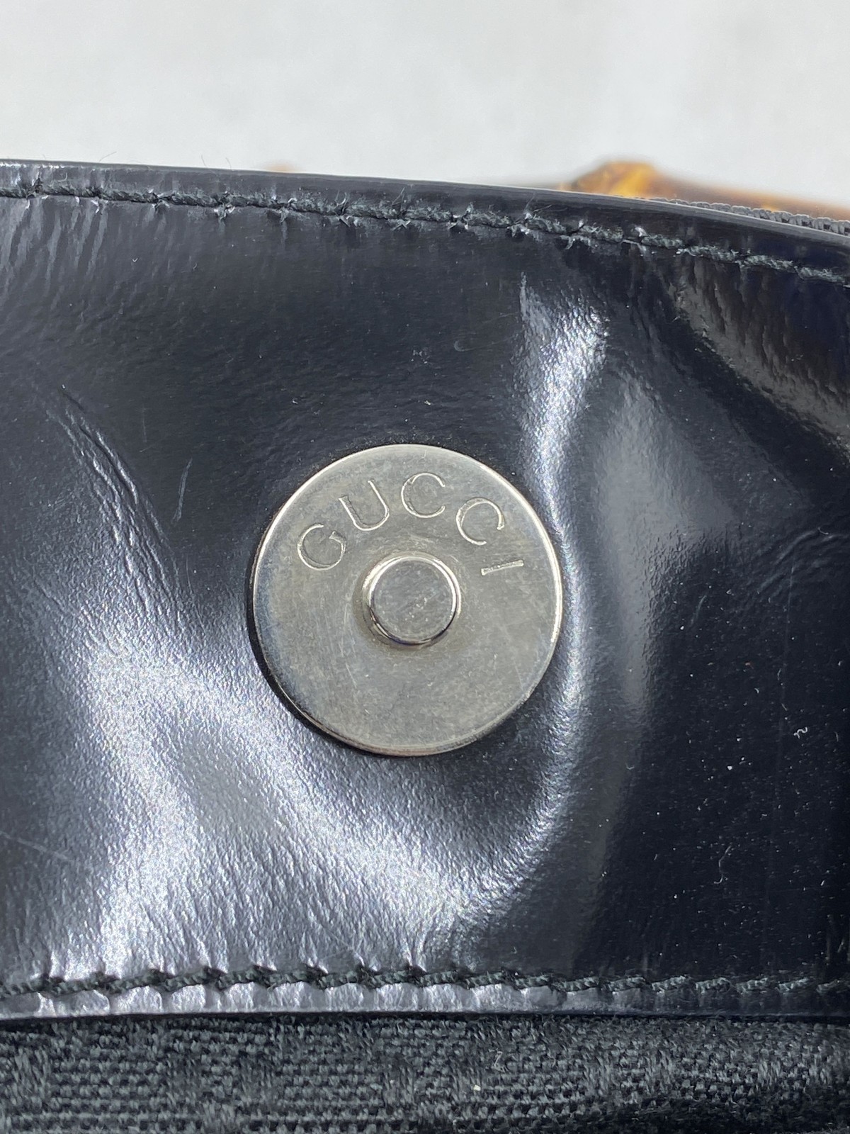 Gucci Black Nylon Bamboo Top Handle Hobo Bag