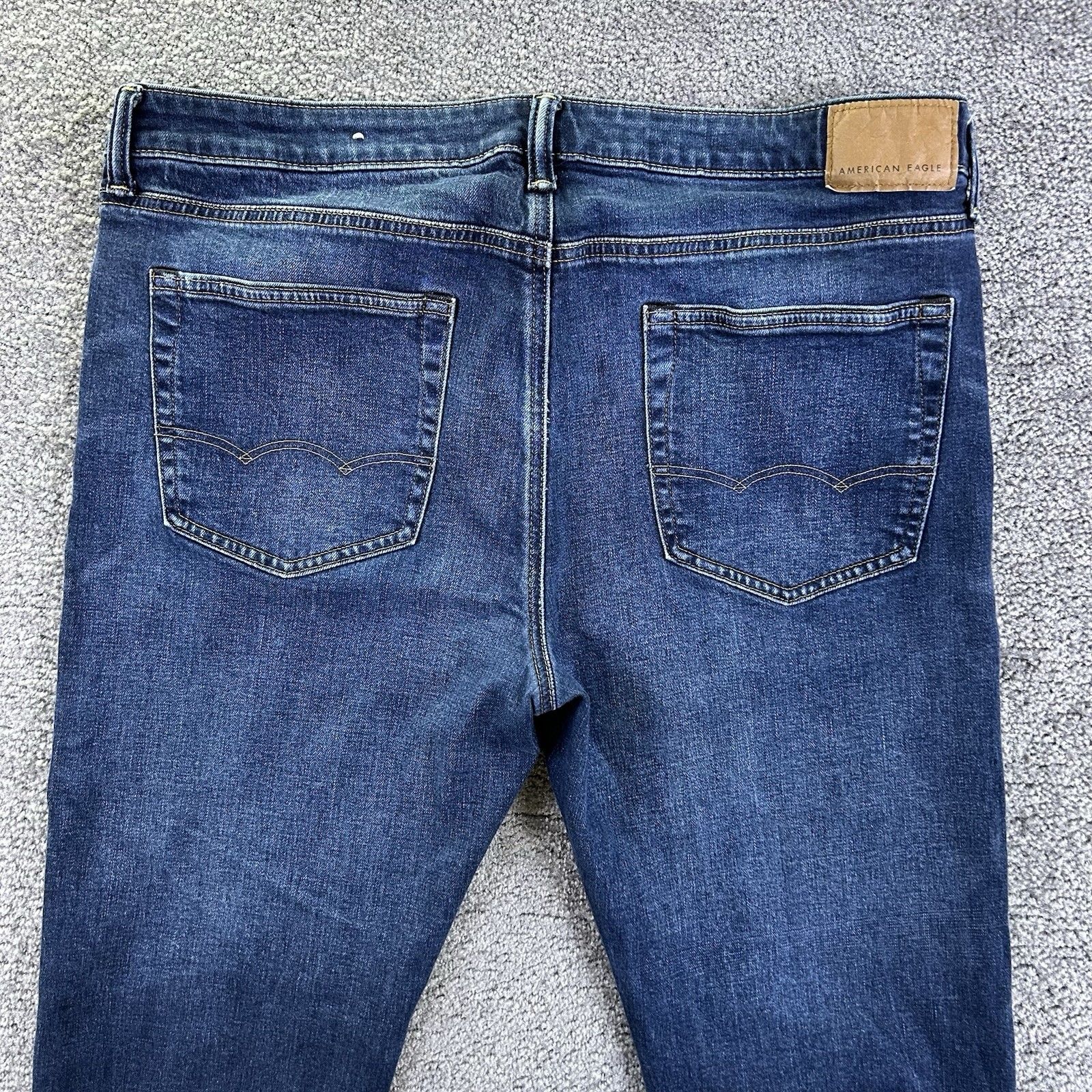 American Eagle Jeans Original Straight Mens Dark Wash 36×34 33 Air Flex Stretch