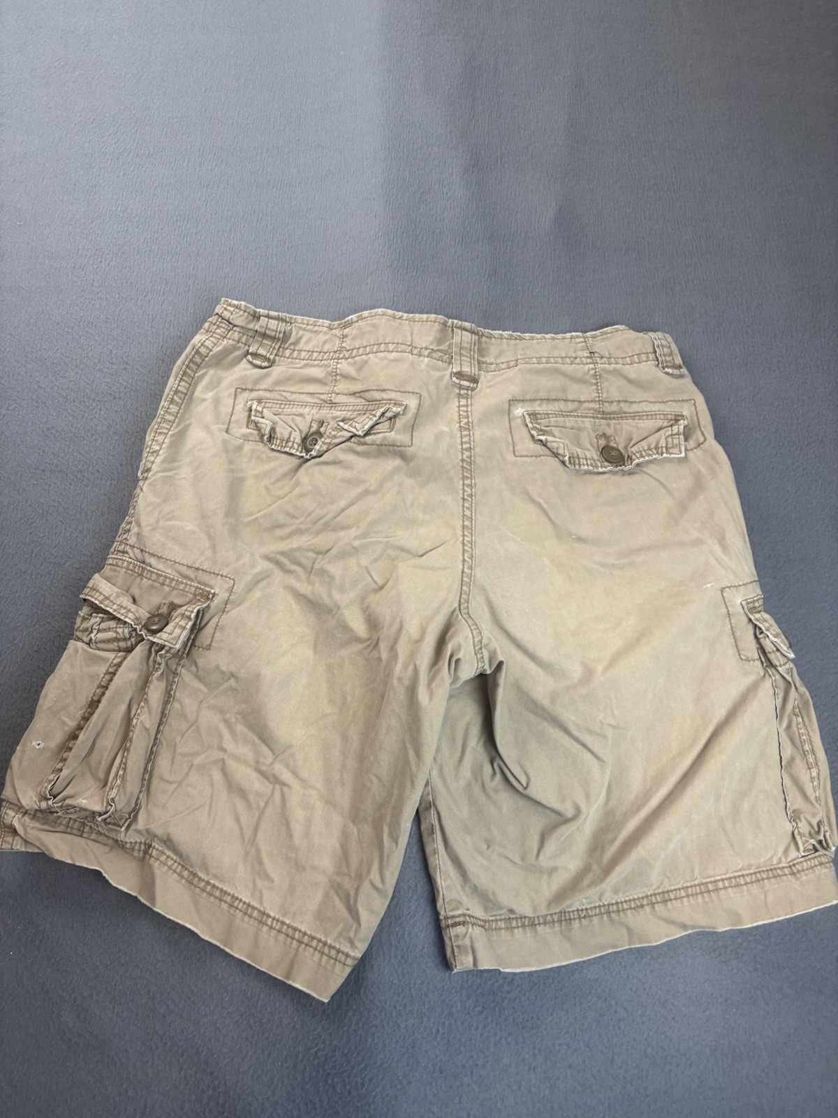 Polo Jean Co. Ralph Lauren Cargo Shorts Mens 36 Tan Grunge Distressed Y2K 90s