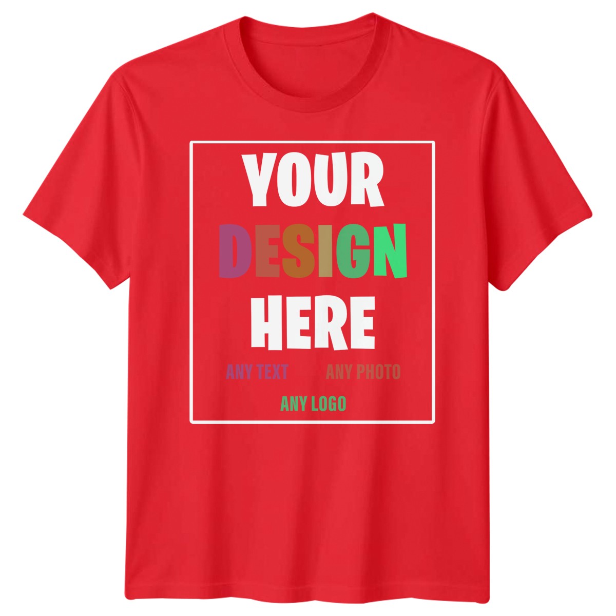 Custom Personalized T-Shirt – Your Design Here – Any Text Photo Logo Unisex Tee