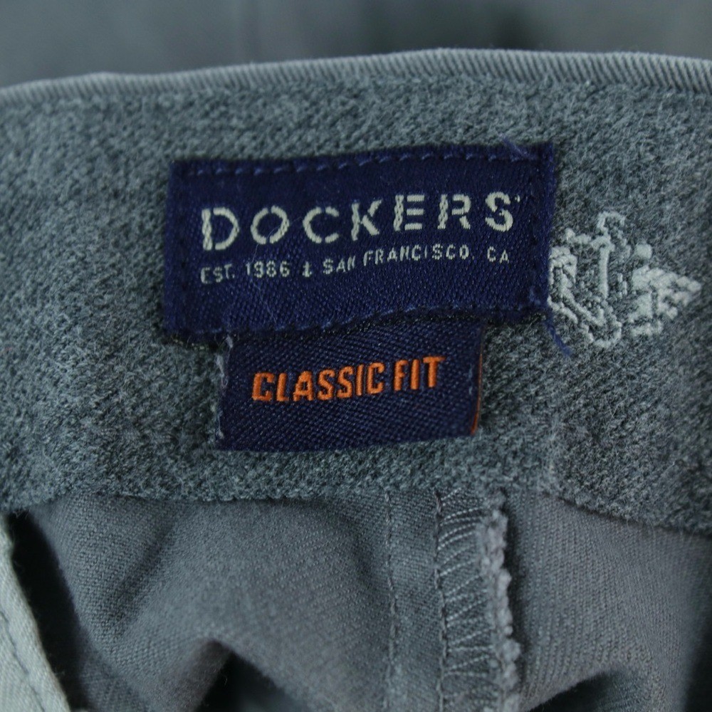 Dockers Gray Classic Fit Chino Pants Mens Size 33×30