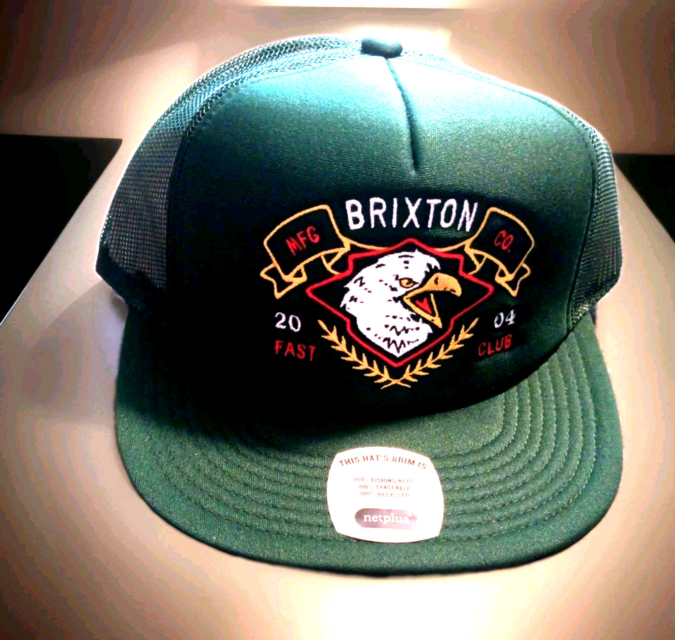 BRIXTON RUCKET ADJUSTABLE TRUCKER HAT DK GRN