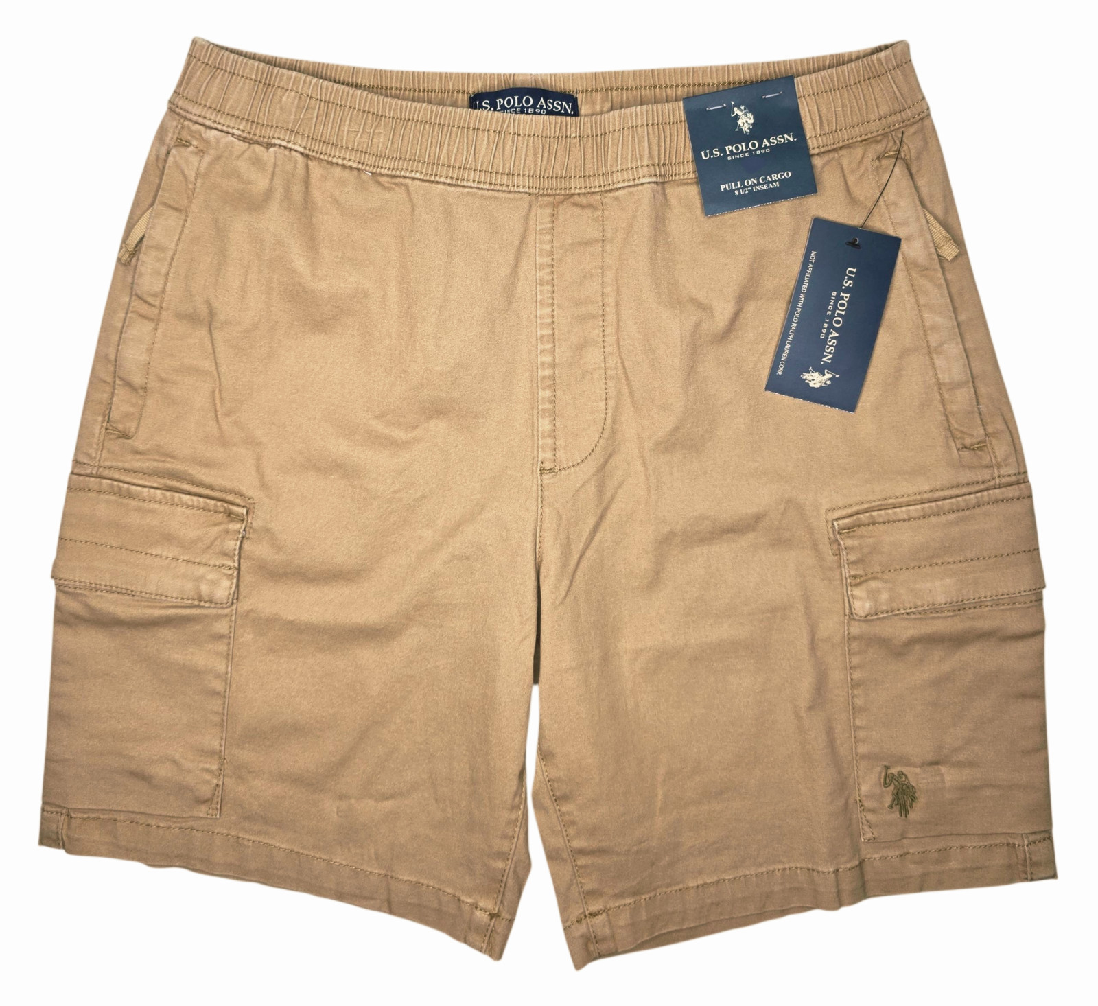 U.S. Polo Assn. #11798 NEW Men’s 8.5″ Inseam Pull-On Comfort Cargo Shorts