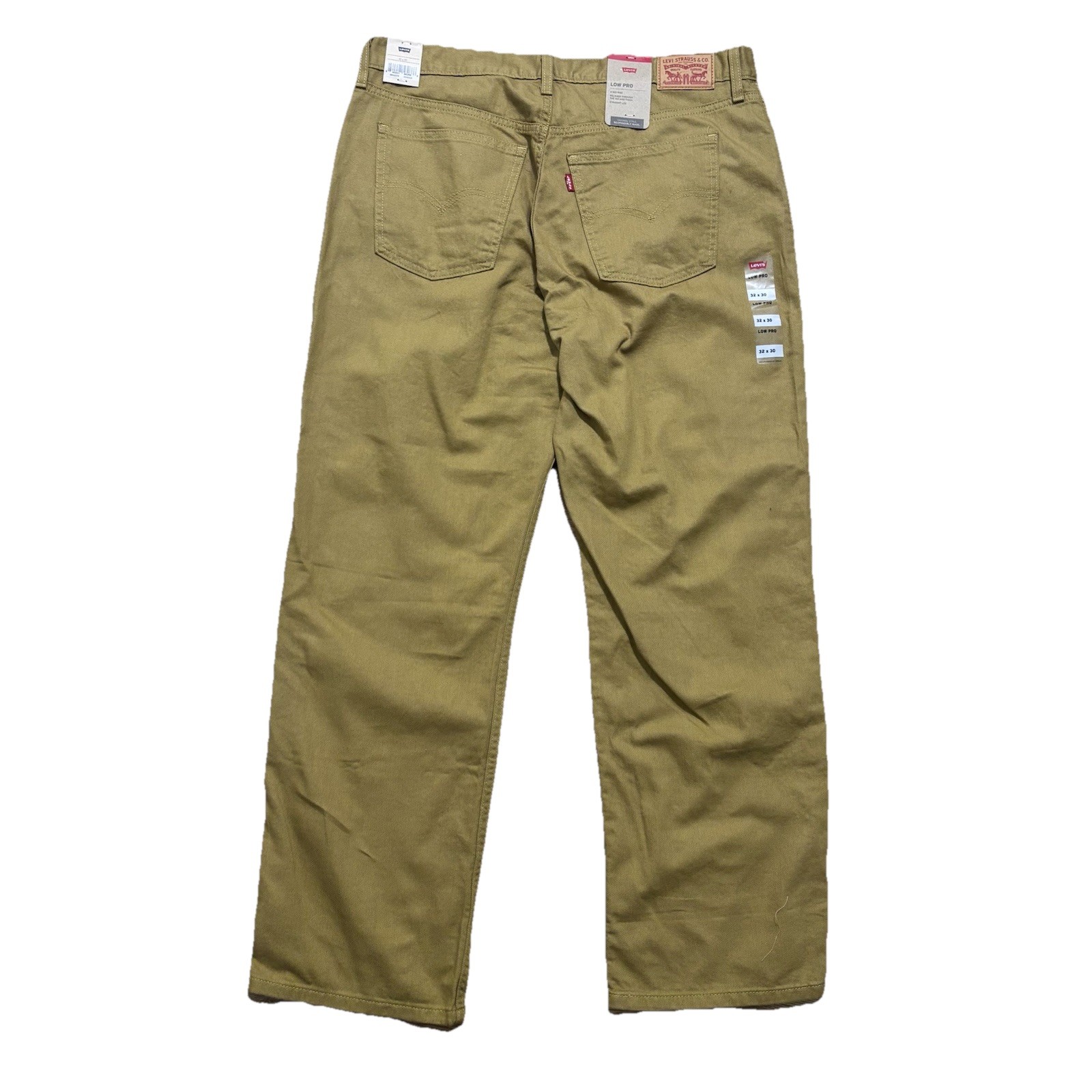 Levi’s Low Pro Straight Pants Women’s 32×30 Tan Relaxed Denim Jeans NWT
