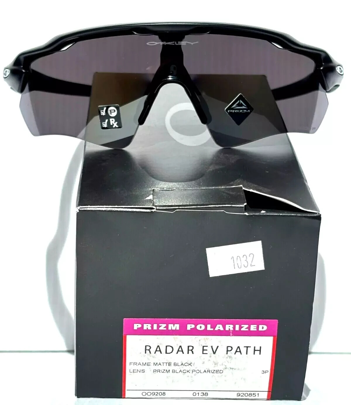 NEW Oakley RADAR EV Path Matte Black POLARIZED PRIZM Black Lens Sunglass 9208-51