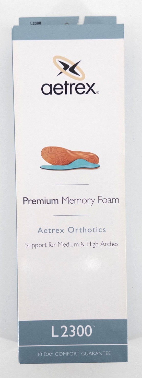 Aetrex Mens L2300 Premium Memory Foam Orthotics