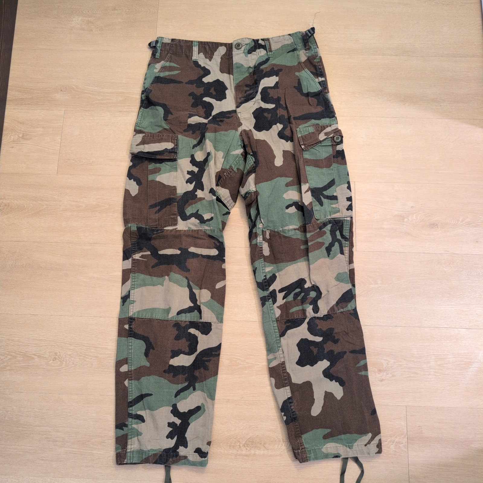 Tru-Spec Mens Medium Woodland Camo Cargo Pants Regular Tactical Military BDU
