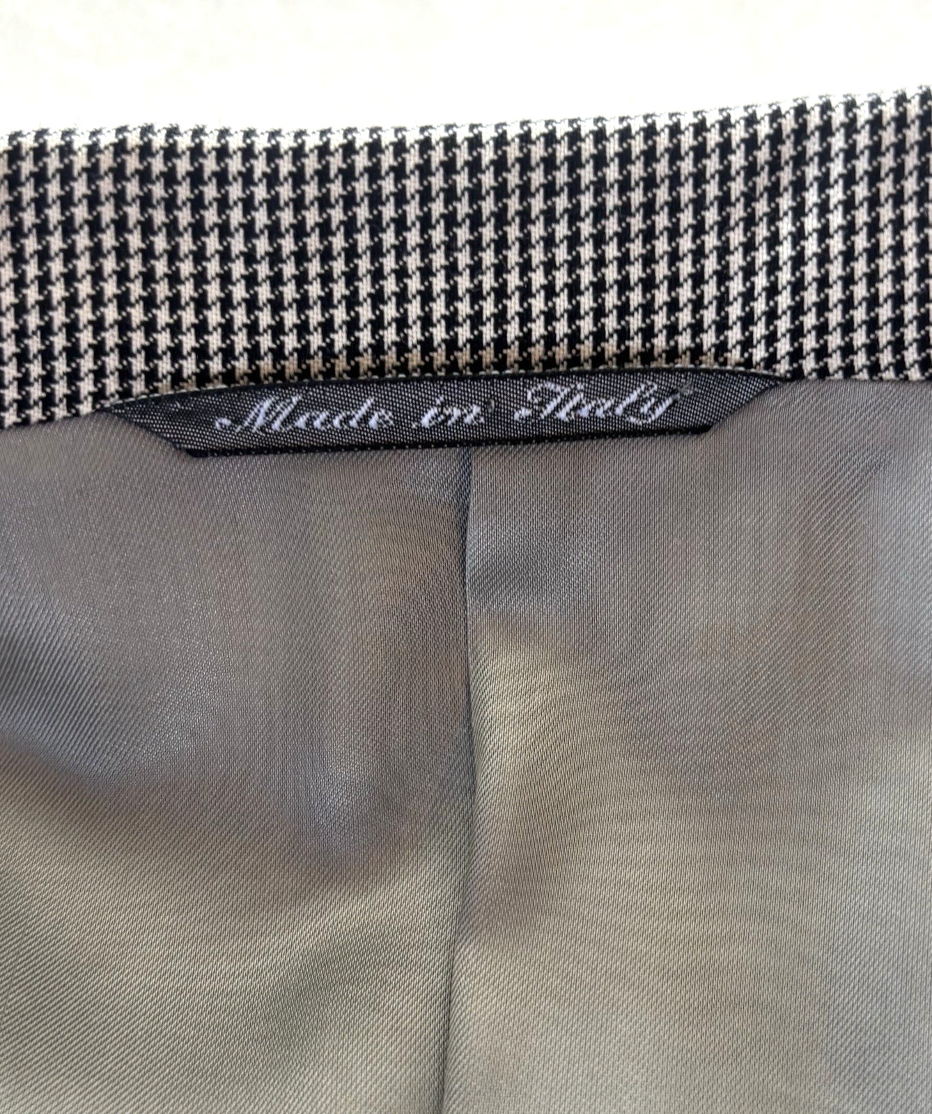 black white houndstooth Canali Proposta blazer jacket sport suit coat 52 42R