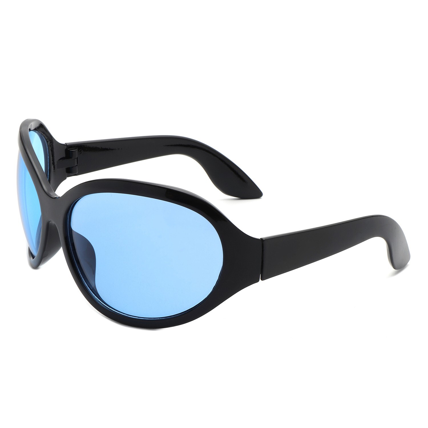 Oversized Round Women’s Sunglasses – Fashion Curved Large UV Protection Eyewear
