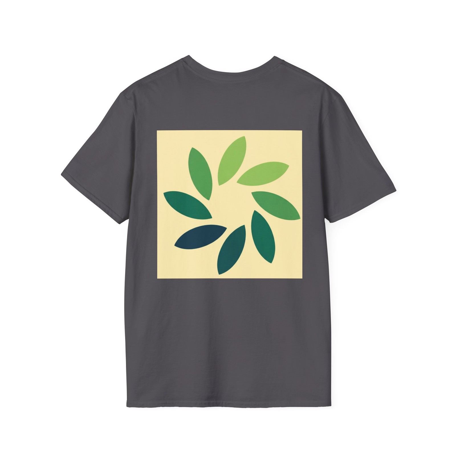 Green Leaf Wreath T-Shirt | Botanical Minimalist Graphic