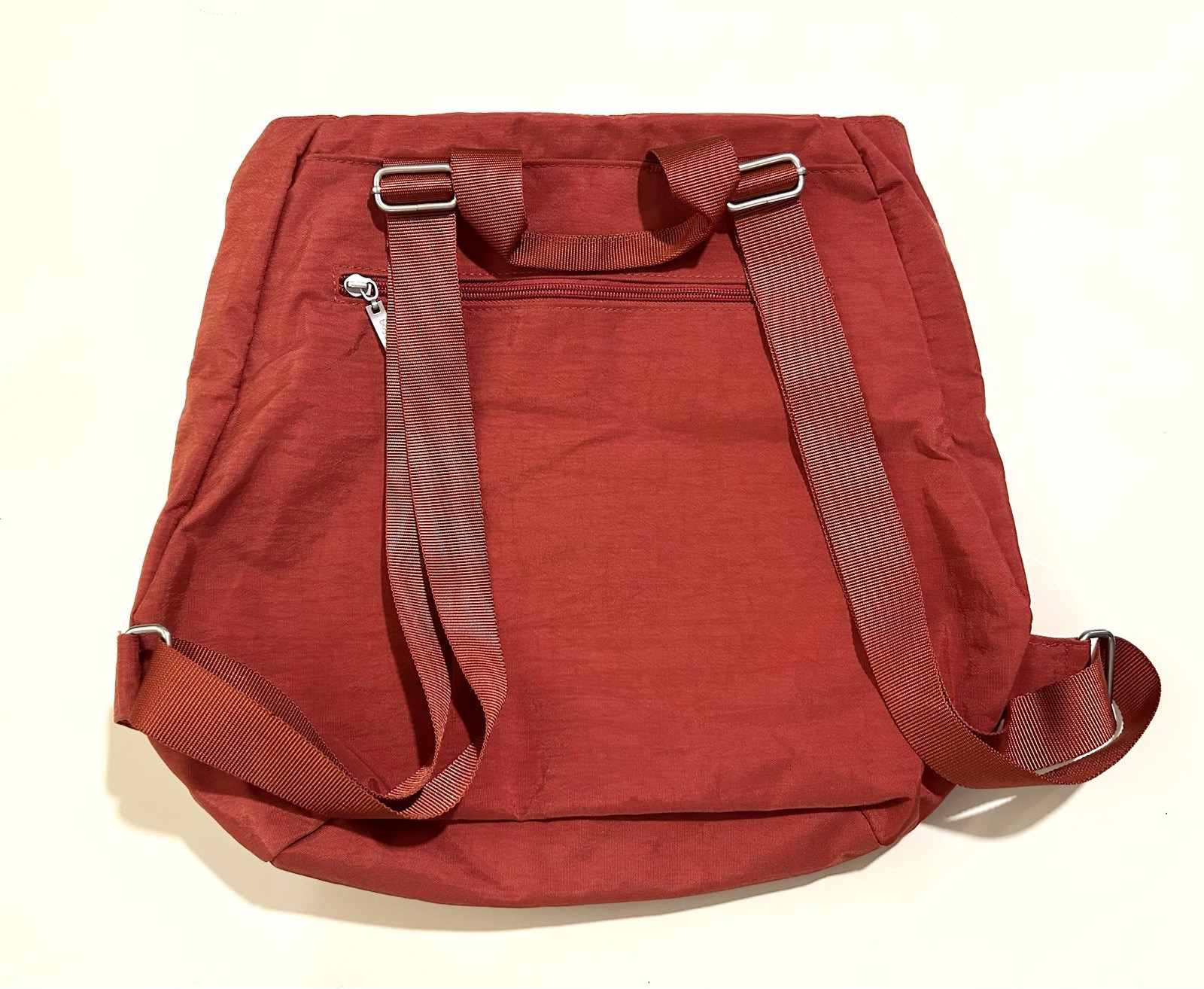 Baggallini Red Cinch Backpack w/ Padded Laptop/Tablet Compartment & Flap Closure