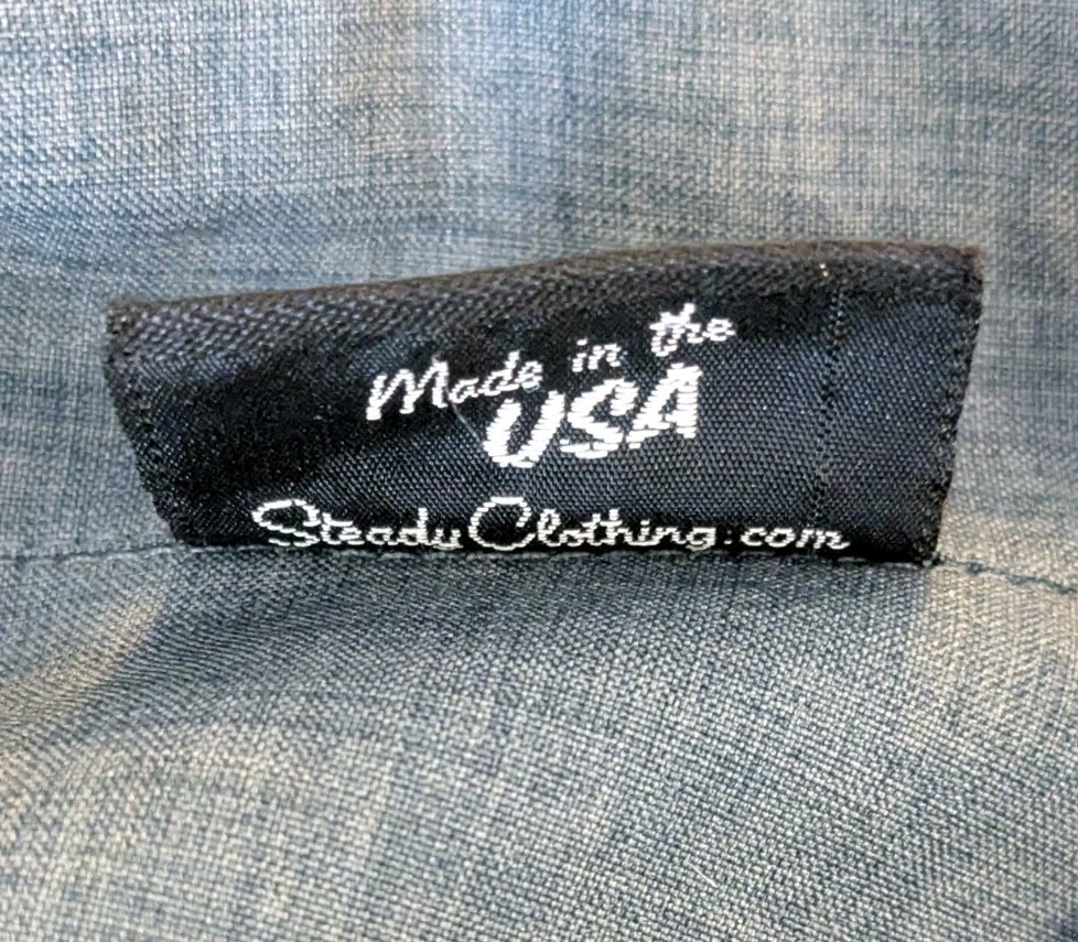 VTG 90s Steady Retro Colorblock Bowling Shirt Mens Camp Collar Rockabilly – M