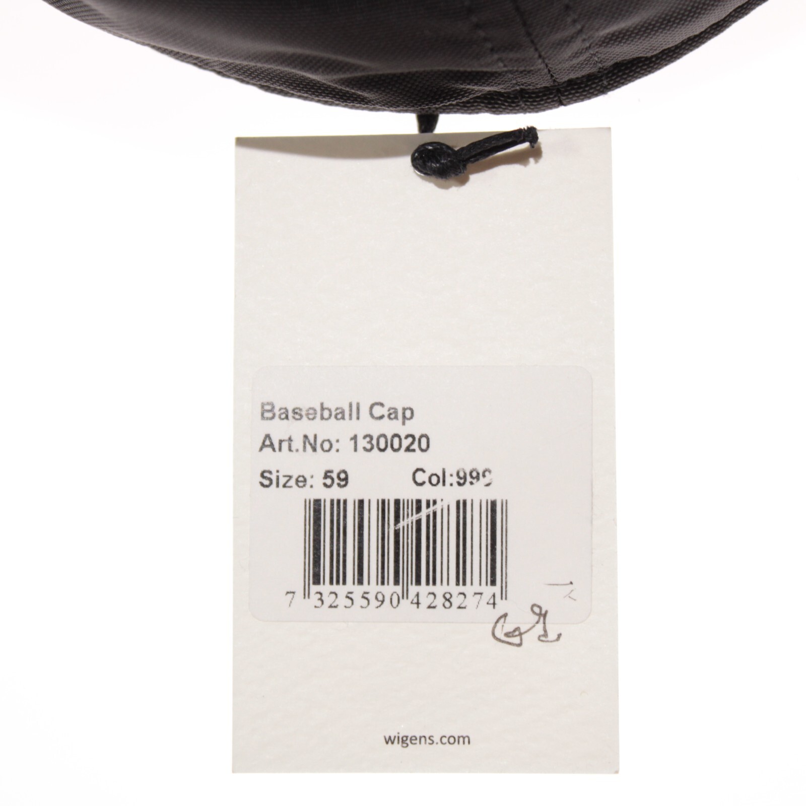 Wigens NWT Baseball Cap w/ Ear Flaps Size 59, 7 & 3/8ths Black 100% Polyamide