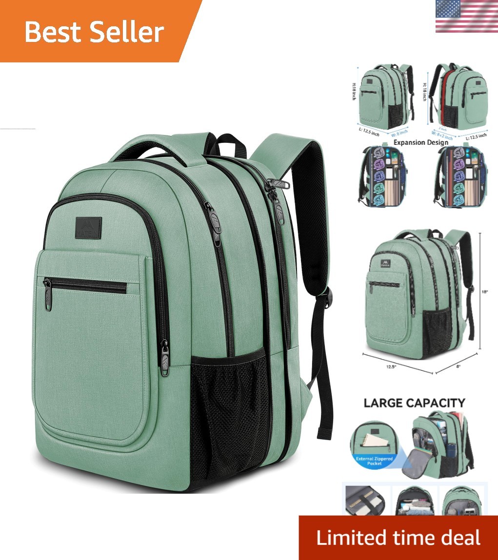 Laptop Backpack for Girls Teen, Expandable School Backpack 15.6 inch | Anti T…