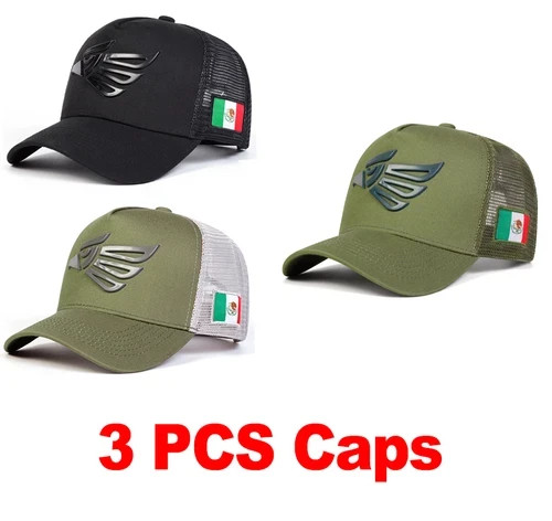 Mexican Eagle Baseball Cap Mexico Flag Trucker Hat Mesh Back Adjustable Unisex