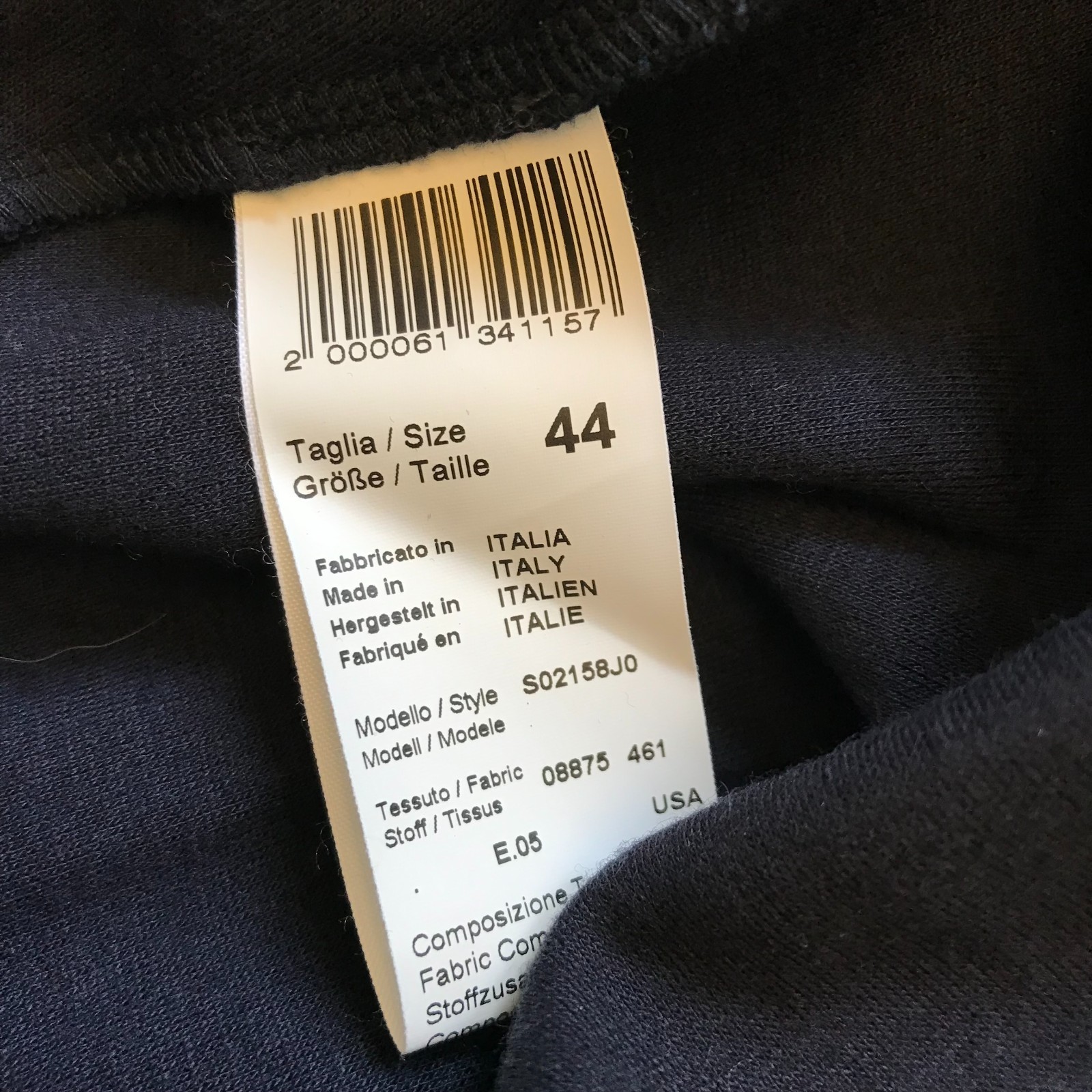 NWT Amina Rubinacci Eloisa Midi Dress Womens 44 8 Medium Navy Blue V-Neck NEW