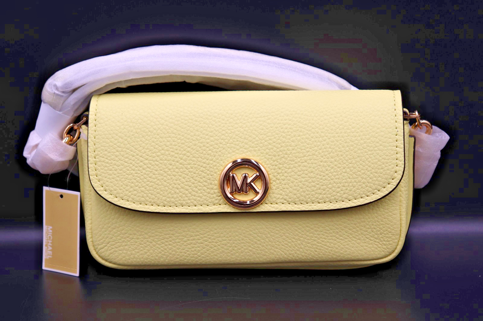Michael Kors Nolita Small Flap Chain Crossbody Bag – Lemon Color – NWT