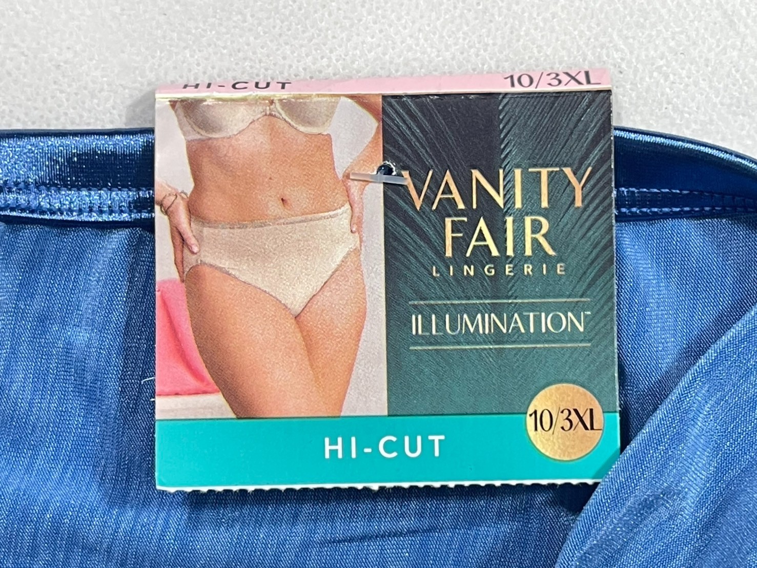 NWT Vanity Fair Women’s 10/3XL Illumination Hi-Cut Brief Underwear 13108 Blue