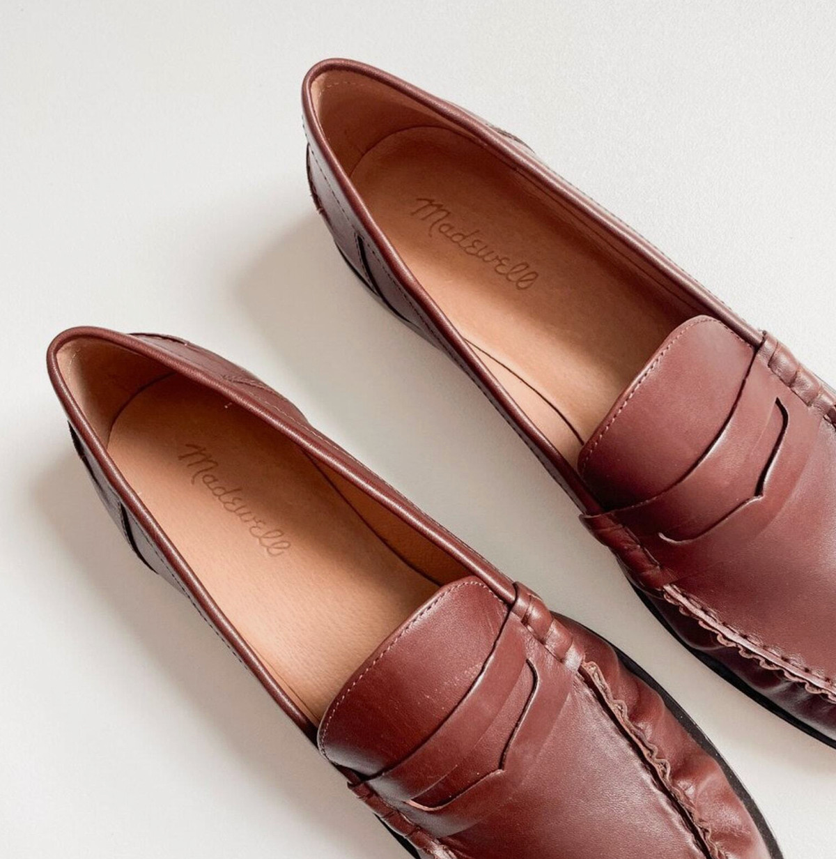 Madewell NYE Penny Loafers Vachetta Leather NJ256 Apple Butter Brown Size 8