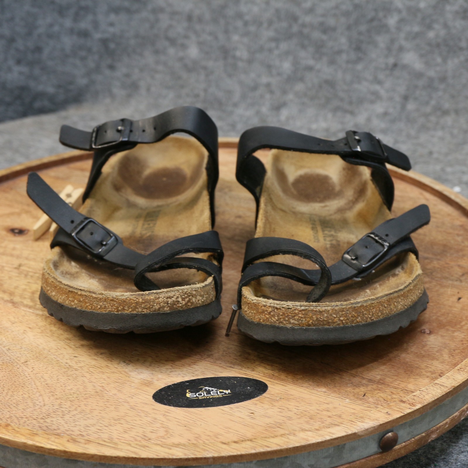 Birkenstock Mayari Black Birko-Flor Womens Size 38 US 7 Reg. Sandals Toe Loop