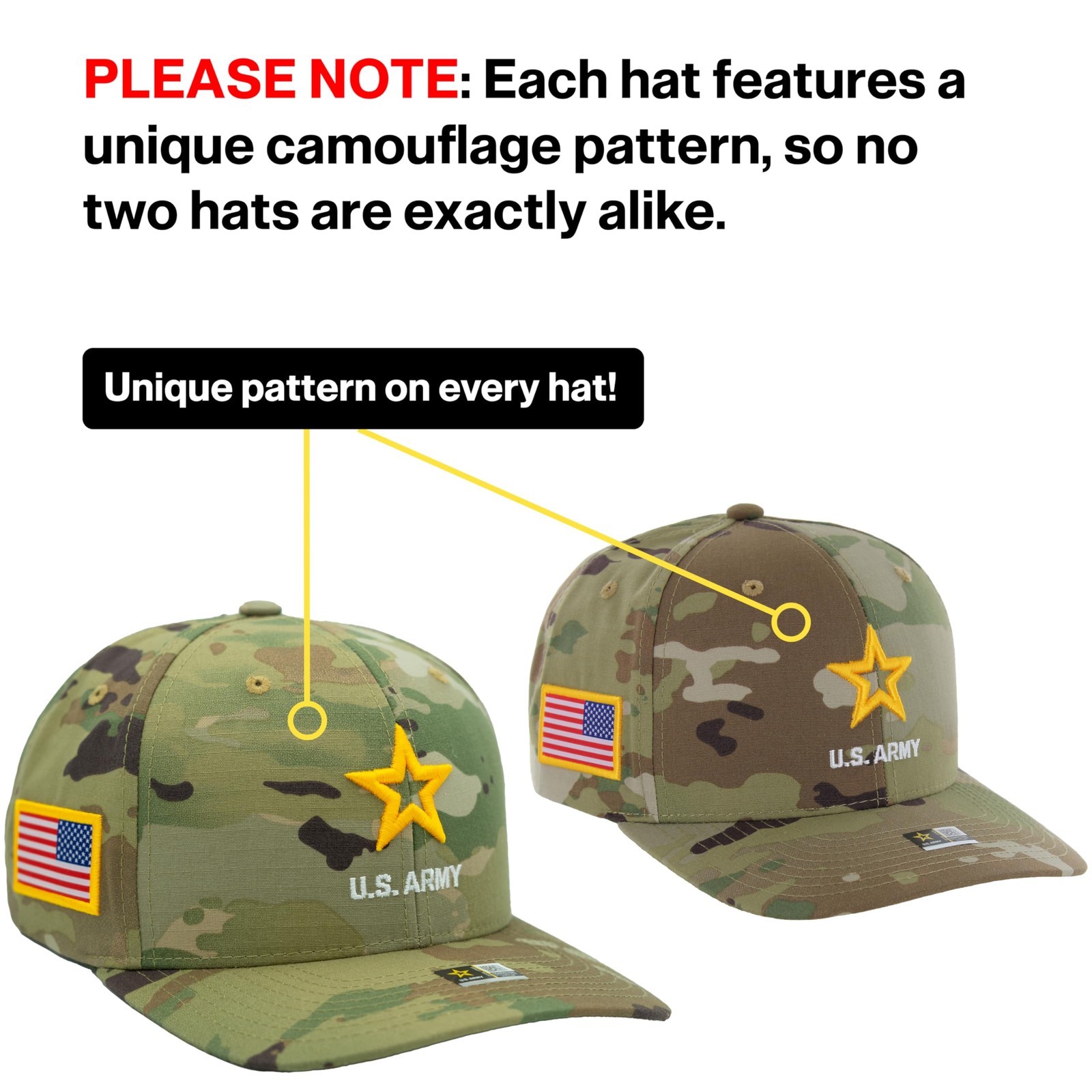 JM Warriors US Army Logo Hat Officially Licensed Army Embroidered Black