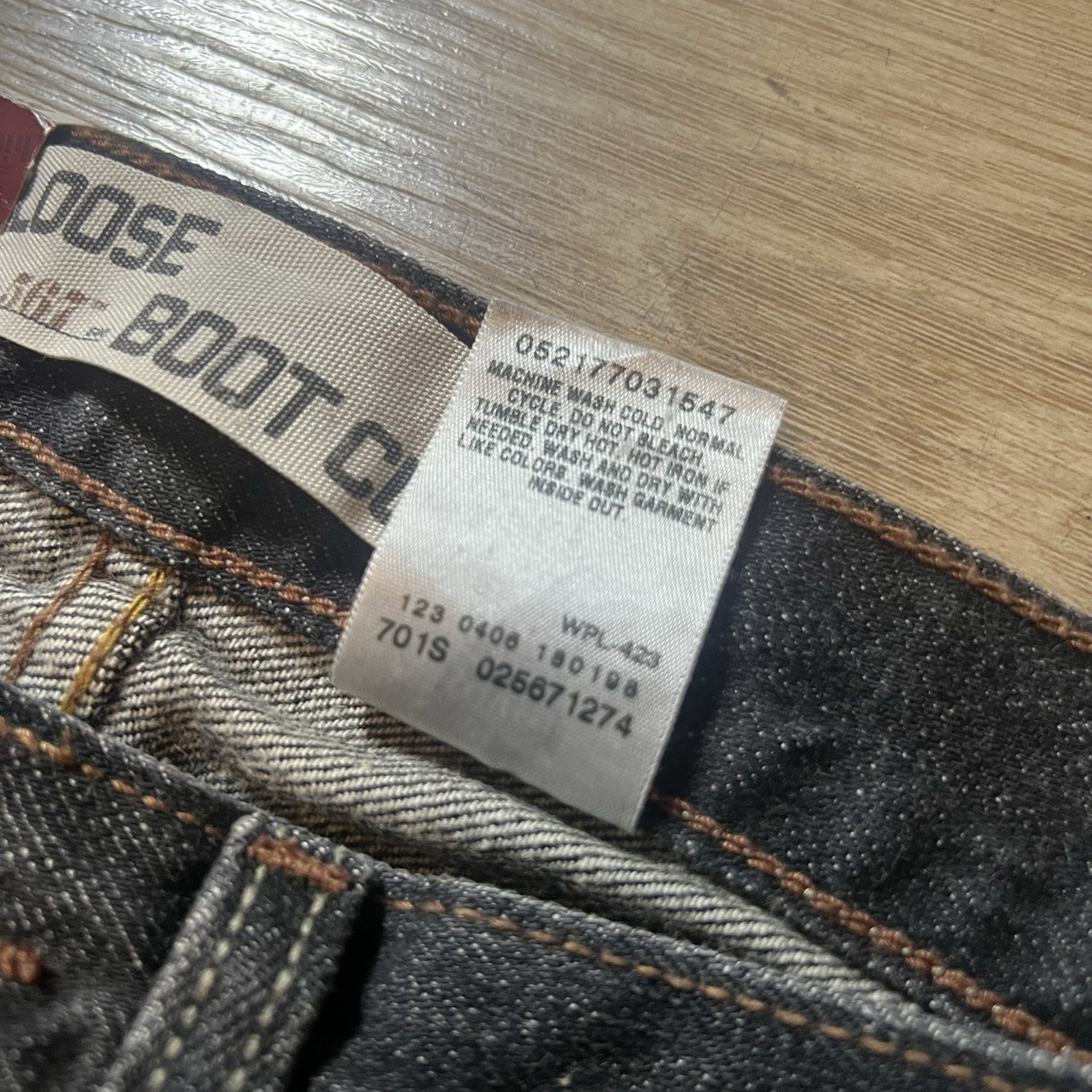 Y2K Deadstock Levi’s 567 Loose Bootcut Jeans Black Wash 28×28.5 Baggy Vintage