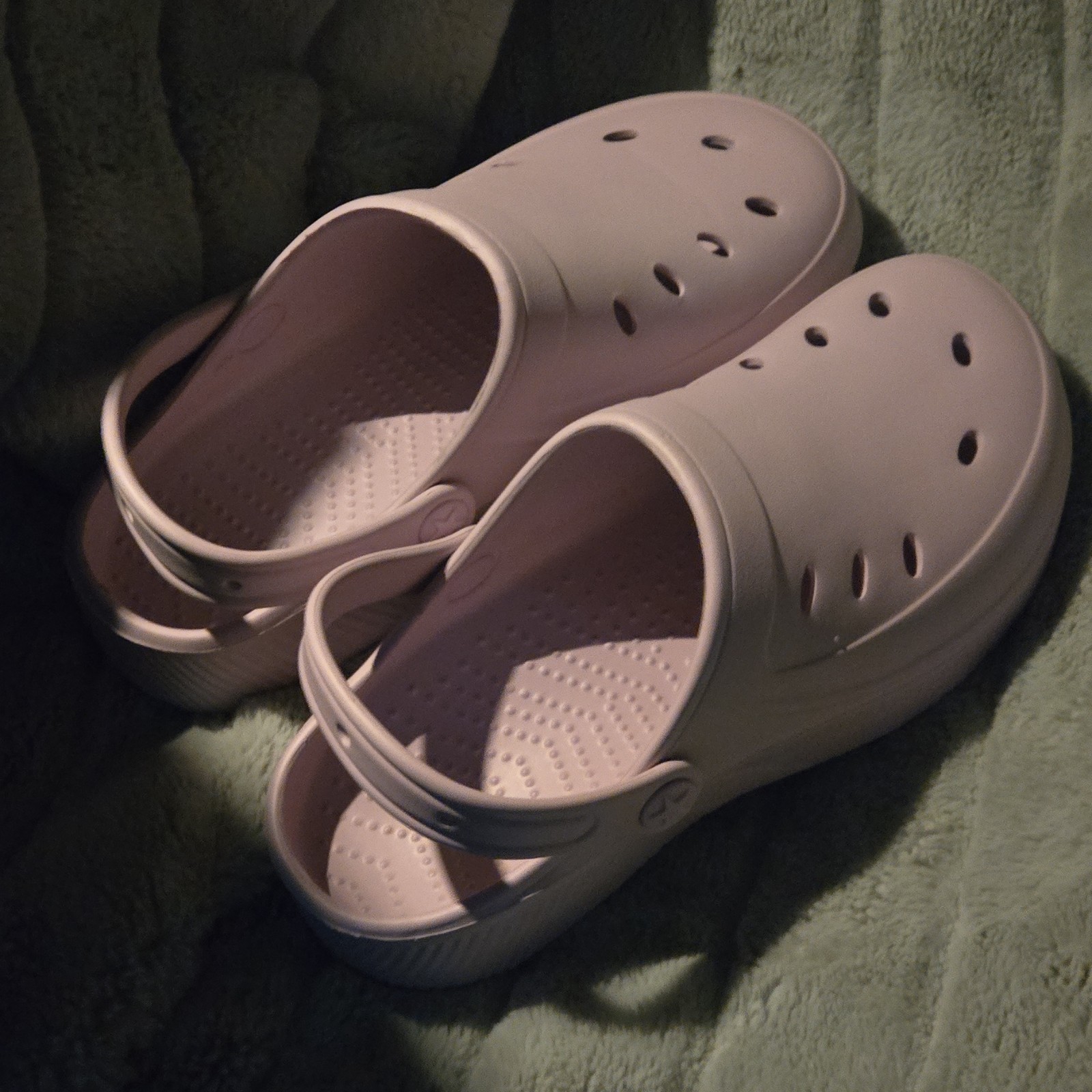 unisex Light Pink Slip-On Clog Sandals Breathable Man-Made Materials Size 7/8