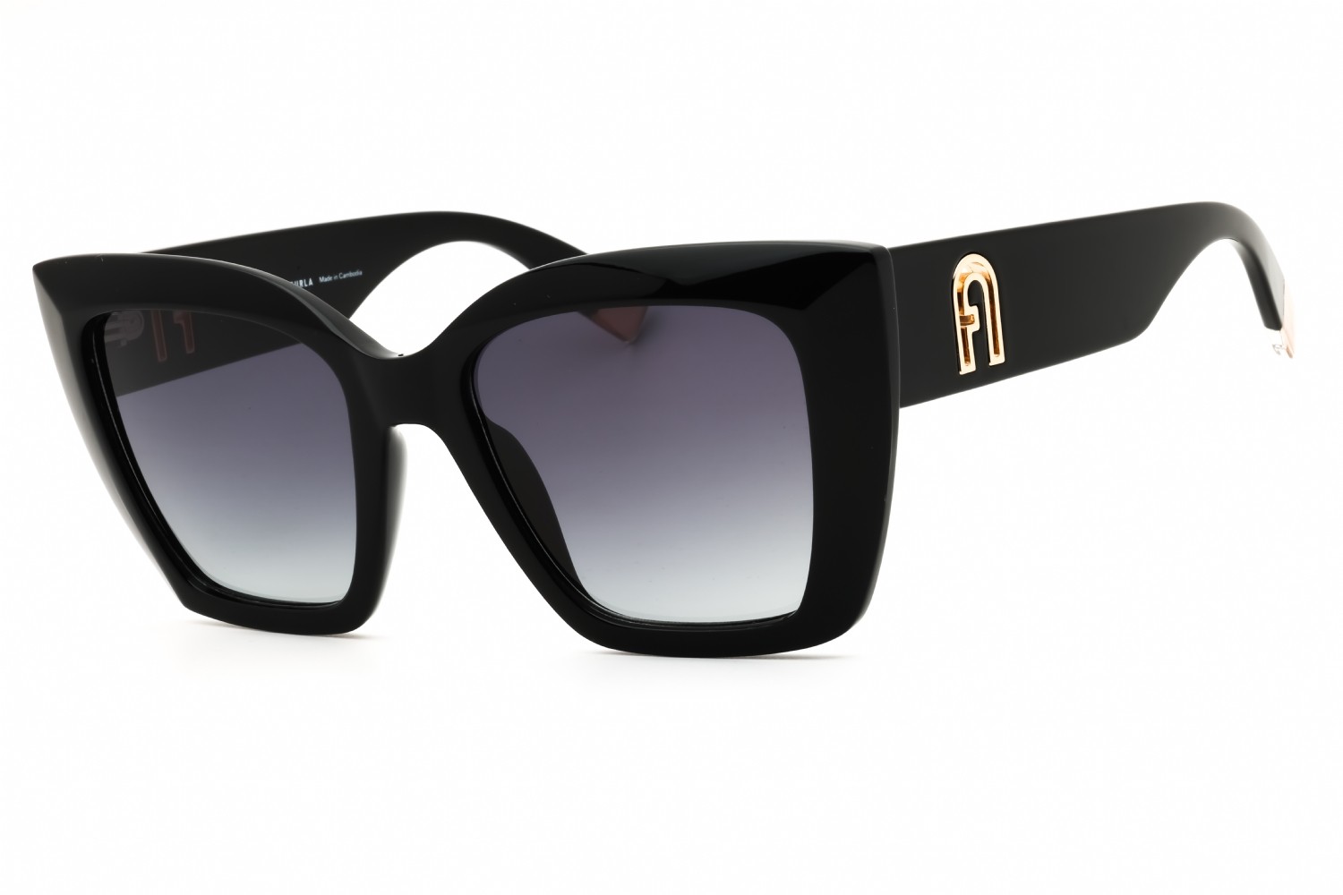 FURLA SFU710-700-54 Sunglasses Frame Size 54mm 140mm 19mm BLACK Women