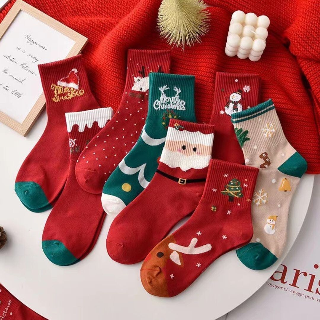 Christmas Socks 5 pack | Unisex | One size fit most (1-10) | Stretch