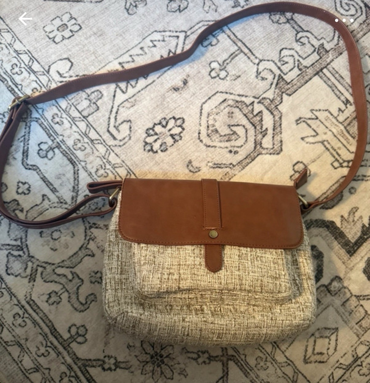 Ecosusi Women’s Shoulder Bag, tweed and Vegan Leather