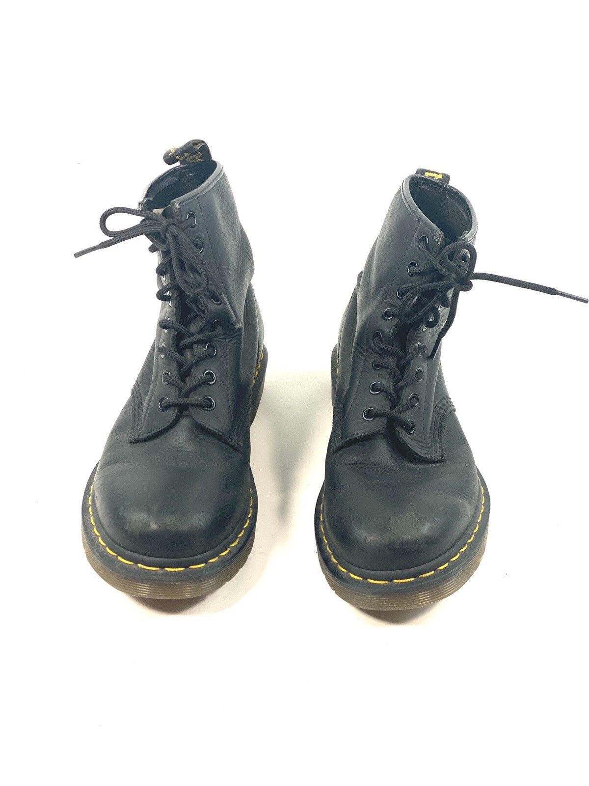 Dr Doc Martens 1460 Black Smooth Boots Lace Up Combat Womens US 7 uk 6 EU 39