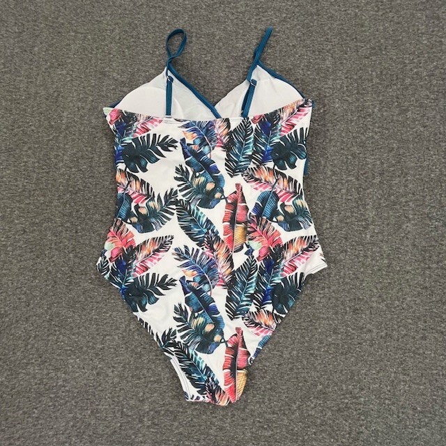 Shein 1-Piece Swim Suit Womens 0XL Blue White Floral – New