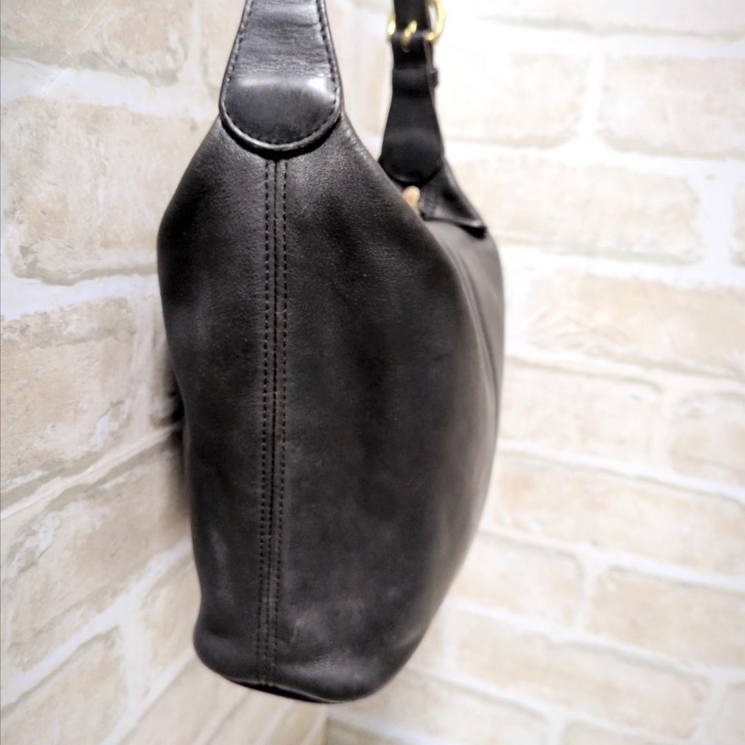 OLD COACH 4148 Shoulder Bag Black Made in Dominican Republic