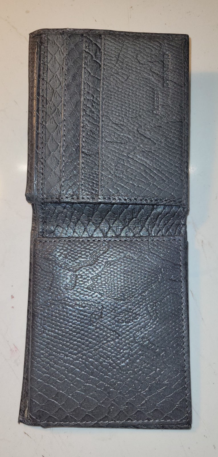 Genuine Leather Mens Access Denied Pocket Wallet Card Holder lots of slots
